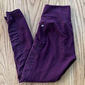 Fabletics burgundy high waisted leggings